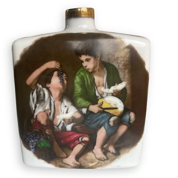 Royal Schwabap Artist Murillo 17th Century Seville Children Scenes Decanter Vase - Picture 8 of 16